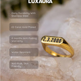 Gold Etch Ring