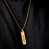 Gold Personalised Rectangle Locket