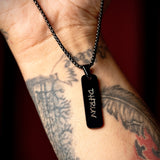 Black Personalised Rectangle Locket