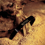 Black Personalised Minimal Cuff