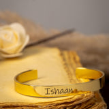 Gold Personalised Minimal Cuff