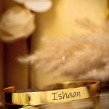 Gold Personalised Minimal Cuff