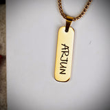 Gold Personalised Rectangle Locket