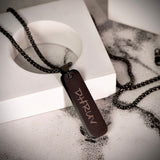 Black Personalised Rectangle Locket