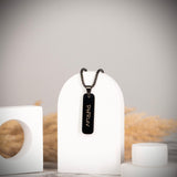 Black Personalised Rectangle Locket