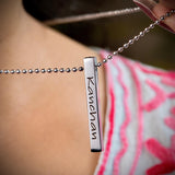 Silver Personalised Cuboid Locket