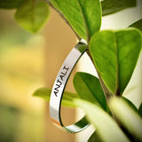 Silver Personalised Minimal Cuff