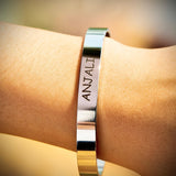 Silver Personalised Minimal Cuff