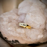Gold Etch Ring