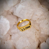 Gold Etch Ring