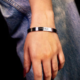 Silver Personalised Minimal Cuff