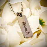 Silver Personalised Rectangle Locket