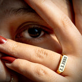 Gold Etch Ring
